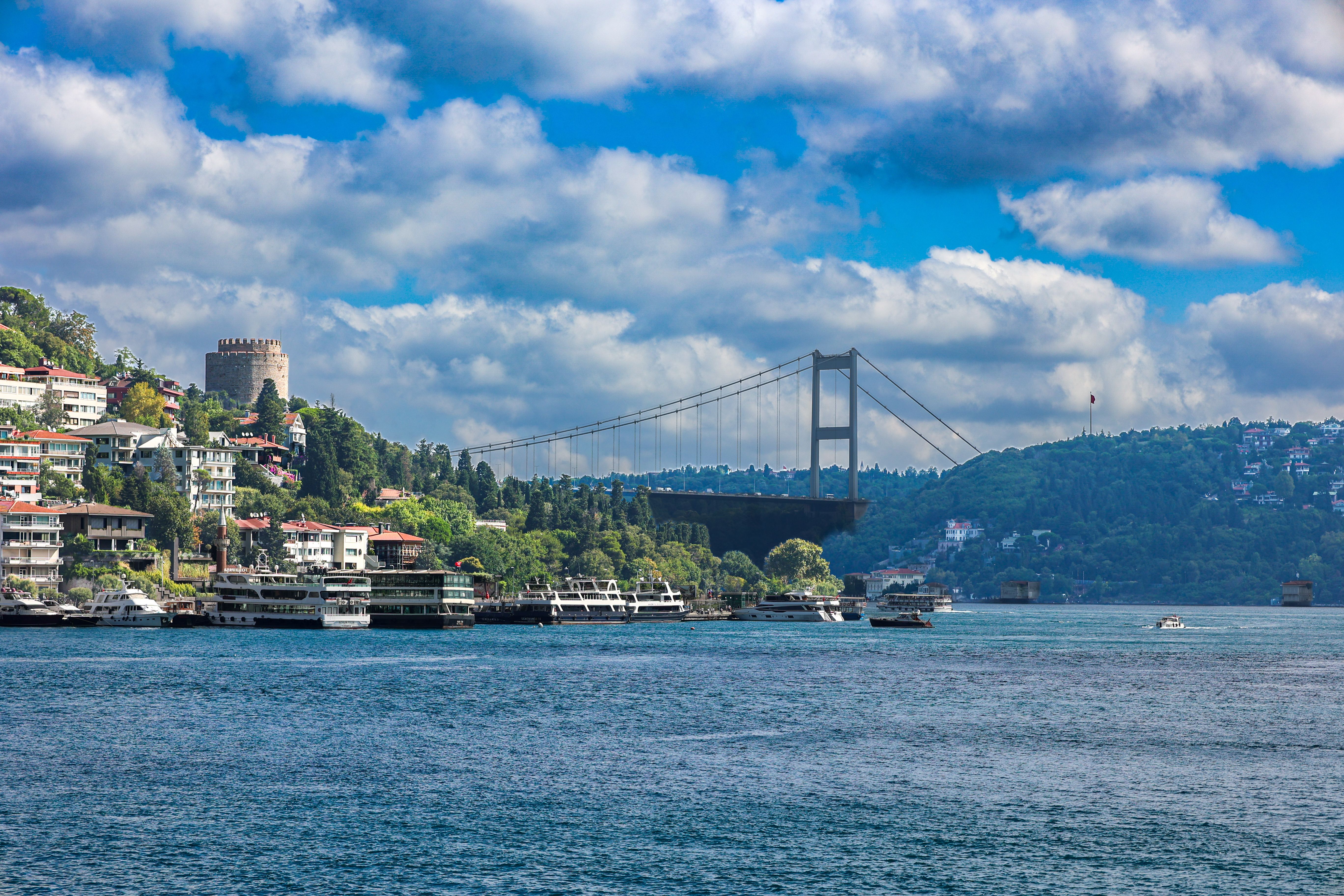The Bosphorus Bridge and Rumelihisarı in Istanbul